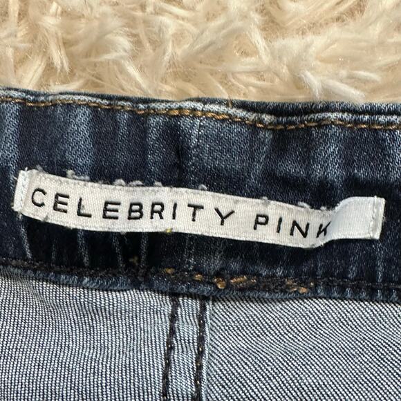 Celebrity Pink Denim Jogger Jeans Zip Pockets Drawstring Sz M - Picture 4 of 10
